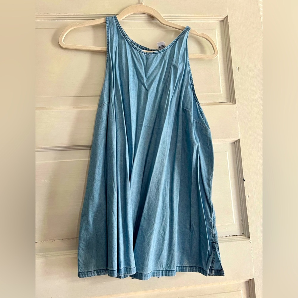 Large denim look top